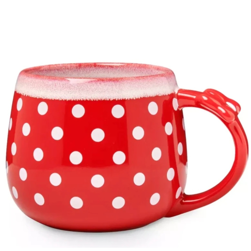 Minnie Mouse Polka Dot Red Disney Park Coffee Mug